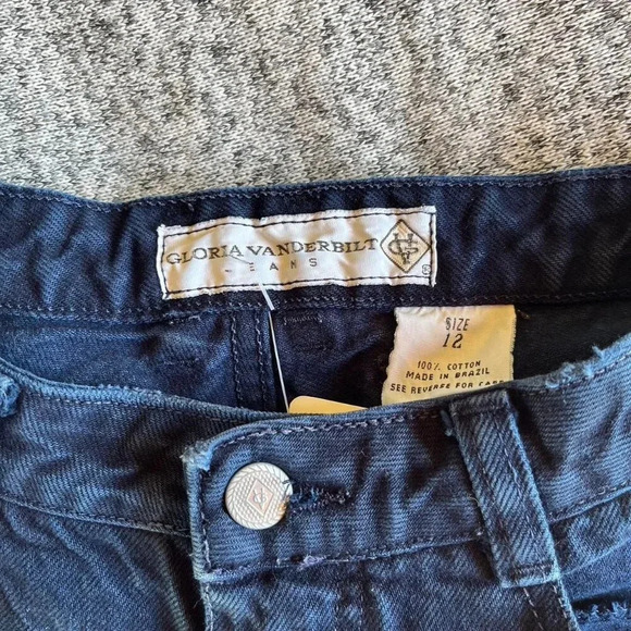 Vintage dark indigo blue mom jeans Gloria Vanderbilt 29/30/31 - Picture 7 of 8